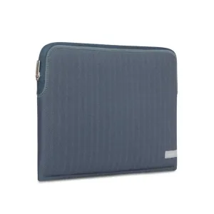Housse pour ordinateur portable Moshi Pluma 13 pouces bleu denim avec fermeture zippée et extérieur en tissu texturé