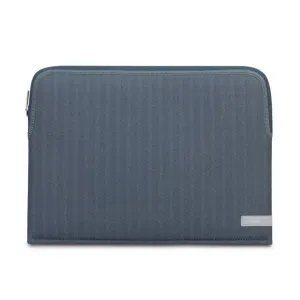 Housse pour ordinateur portable Moshi Pluma 13" bleu-gris avec fermeture zippée, conçue pour protéger un MacBook des chocs