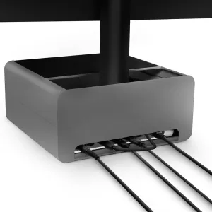Twelve South HiRise Pro iMac-stativ i gunmetalgrått med dolt förvaringsfack och kabelöppning