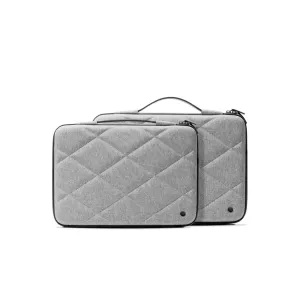 Twelve South SuitCase grått quiltat fodral för 13-tums MacBook Pro/Air med läderhandtag och dragkedjestängning