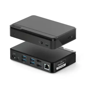 Station d’accueil Alogic Universal Twin HD PRO avec prise en charge de deux écrans et ports USB-C, HDMI et Ethernet