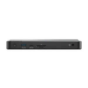ALOGIC PRIME MX3 dock universal, vista frontal, con USB-A, USB-C, ranura para tarjetas SD y conector de audio