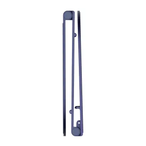 Twelve South Curve Mini hopfällbart stativ för iPad och surfplatta, visat hopfällt i Coastal Blue-aluminium