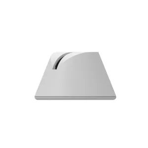 iRing Dock soporte ajustable para smartphone en gris claro con abertura superior curvada y base compacta.