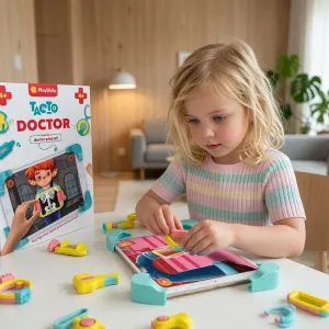 PlayShifu Tacto Doctor interaktives Arztspielset für Kinder mit Tablet-Spiel und farbenfrohen medizinischen Teilen