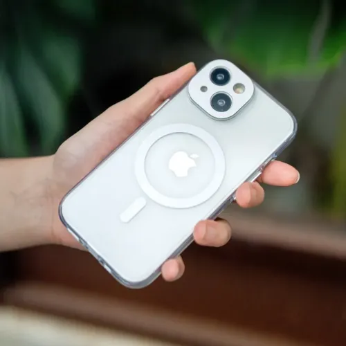 Moshi iGlaze clear case for iPhone 15 Pro Max with MagSafe ring and rear camera protection