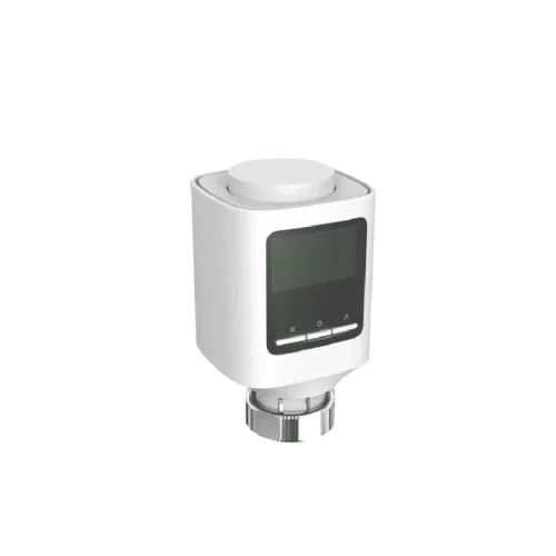 Válvula termostática inteligente Zigbee WOOX con pantalla y botones, unidad de control de calefacción blanca para la domótica