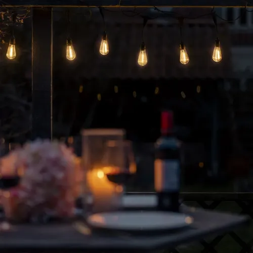 Lite Bulb Moments vintage-stiilis Edisoni nutikas valguskett sooja kumaga õuevalgustitega