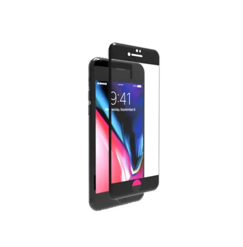 Just Mobile xkin 3D skjermbeskytter av herdet glass til iPhone 7/8/SE med heldekkende svart kant